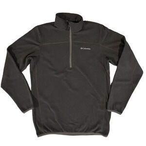 Columbia Steen's Mountain Quarter Zip Dark Gray Fleece Top Pullover SMALL Casual